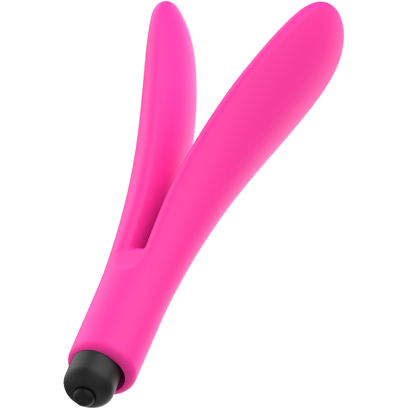 Close-up of the OHMAMA Vibrador Multifunção Duplo Edição Natal, highlighting its silicone texture and ergonomic design.