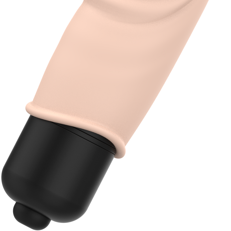 Close-up do OHMAMA Mini Vibrador Realístico Edição Natal, mostrando o design orgânico e o silicone suave.