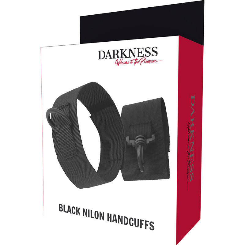 Darkness Algemas de Nylon para Iniciantes, mostrando o material e fechos para bondage seguro.