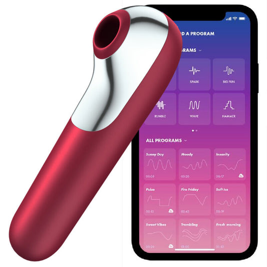 Satisfyer Vibrador e Succionador Dual Love com Ar Pulsado e App