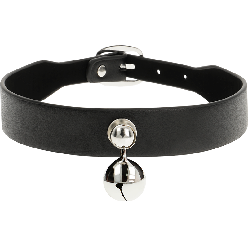 Colar Choker COQUETTE CHIC DESIRE em couro vegano, mostrando o design ajustável e detalhes.