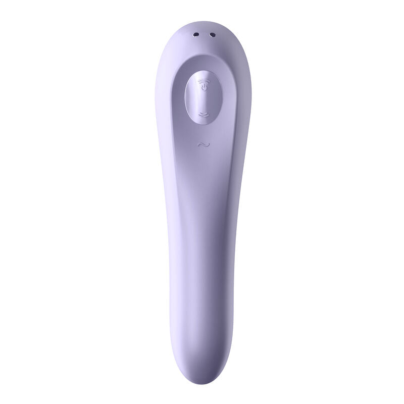 Satisfyer Vibrador Dual Pleasure Malva com design ergonómico, Air Pulse e ponta vibratória para ponto G.