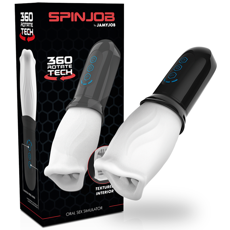 Detalhe do JAMYJOB Estimulador de Sexo Oral Spinjob com Rotação 360º