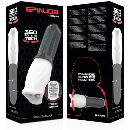 Detalhe do JAMYJOB Estimulador de Sexo Oral Spinjob com Rotação 360º