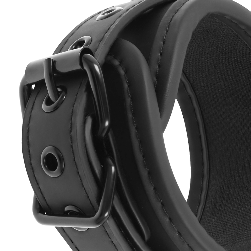 Punhos de tornozelo FETISH SUBMISSIVE em couro vegano com forro de neoprene para jogos BDSM