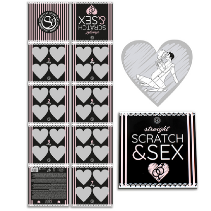 Jogo Scratch & Sex SecretPlay para casais, mostrando cartões de raspar e o conceito de jogo erótico.