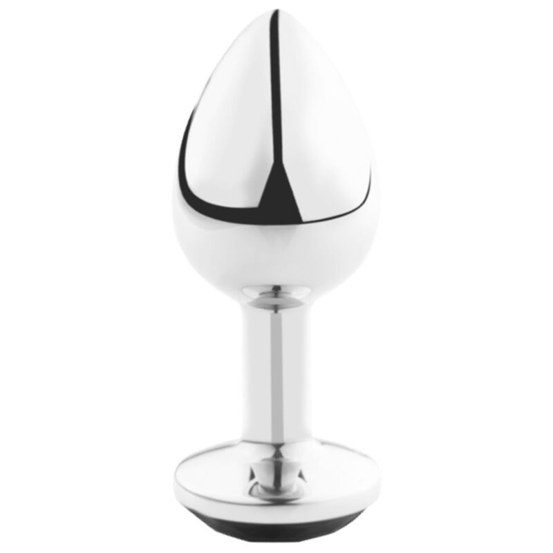 Plug Anal Metálico SECRETPLAY Preto M para estimulação e prazer anal.