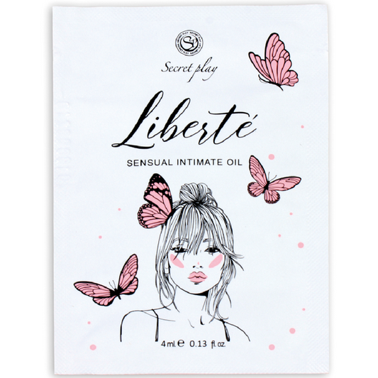 Embalagem da monodose SECRETPLAY Hidratante Íntimo Estimulante 4ml com design elegante e ingredientes naturais.