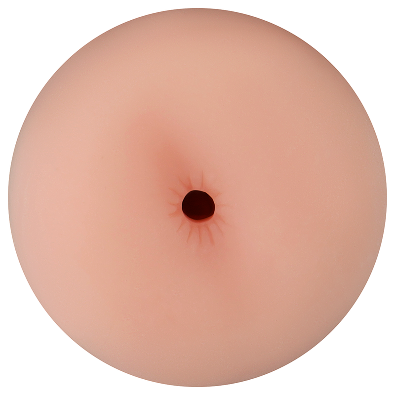 Masturbador Masculino Vibratório Anal OHMAMA, detalhe da entrada e textura.