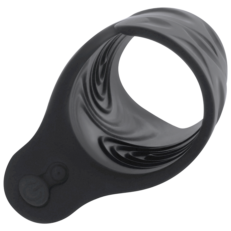 Close-up of the OHMAMA Masturbador Vibratório para Casais Recarregável showing its textured interior and ergonomic design.