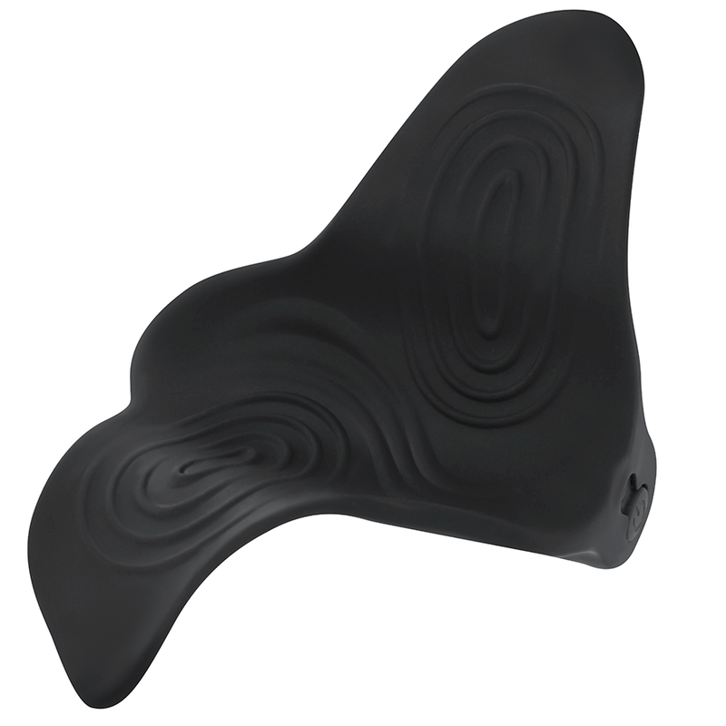 Close-up of the OHMAMA Masturbador Vibratório para Casais Recarregável showing its textured interior and ergonomic design.