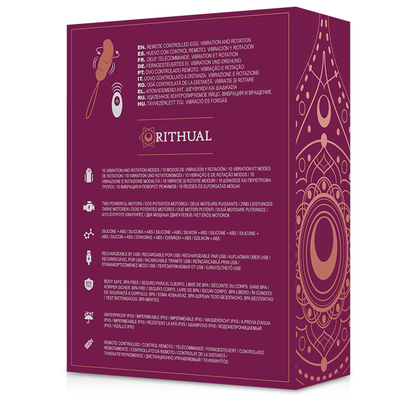 RITHUAL Esha Ovo Vibratório com controle remoto, mostrando seu design ergonômico e material de silicone.