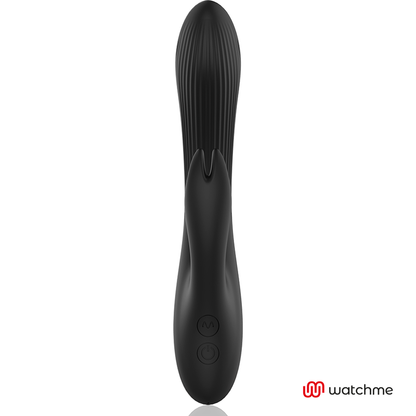 Close-up do ANNE'S DESIRE Vibrador Rabbit com Tecnologia WATCHME e Controle Remoto, mostrando seu design ergonómico e material de silicone.
