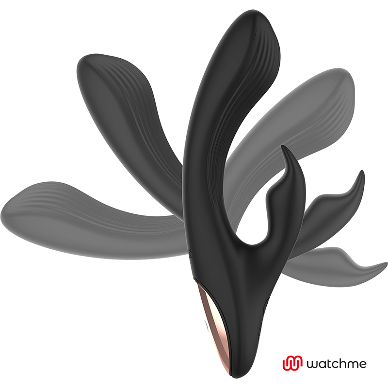Close-up do ANNE'S DESIRE Vibrador Rabbit com Tecnologia WATCHME e Controle Remoto, mostrando seu design ergonómico e material de silicone.