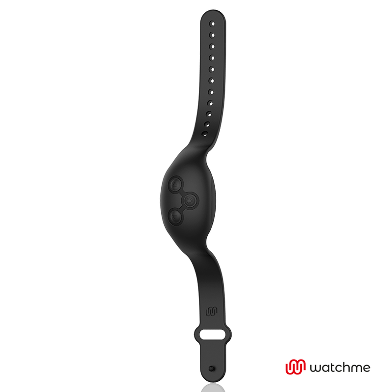 Close-up do vibrador ANNE'S DESIRE Dual Pleasure U-Shape WATCHME Preto, destacando o design ergonómico e a textura de silicone.