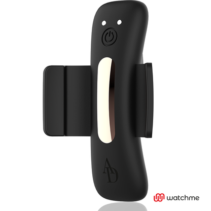 ANNE'S DESIRE Panty Vibrador Discreto WATCHME Preto/Ouro, mostrando seu design compacto e elegante.