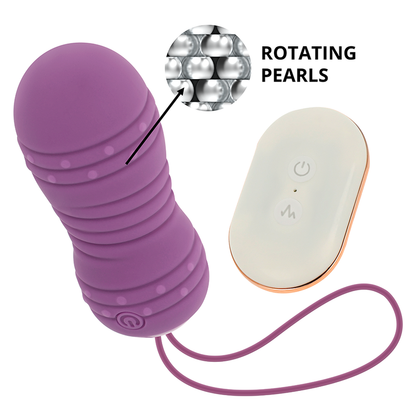 Ovo Vibratório OHMAMA com Controle Remoto Lilás, mostrando design compacto e discreto