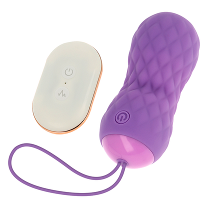 Ovo Vibratório OHMAMA de Controle Remoto com 7 Modos de Oscilação, mostrando seu design compacto e discreto.