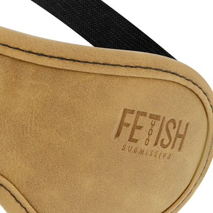 Detalhe da Máscara Fetish Submissive de Couro Vegano com Forro de Neoprene