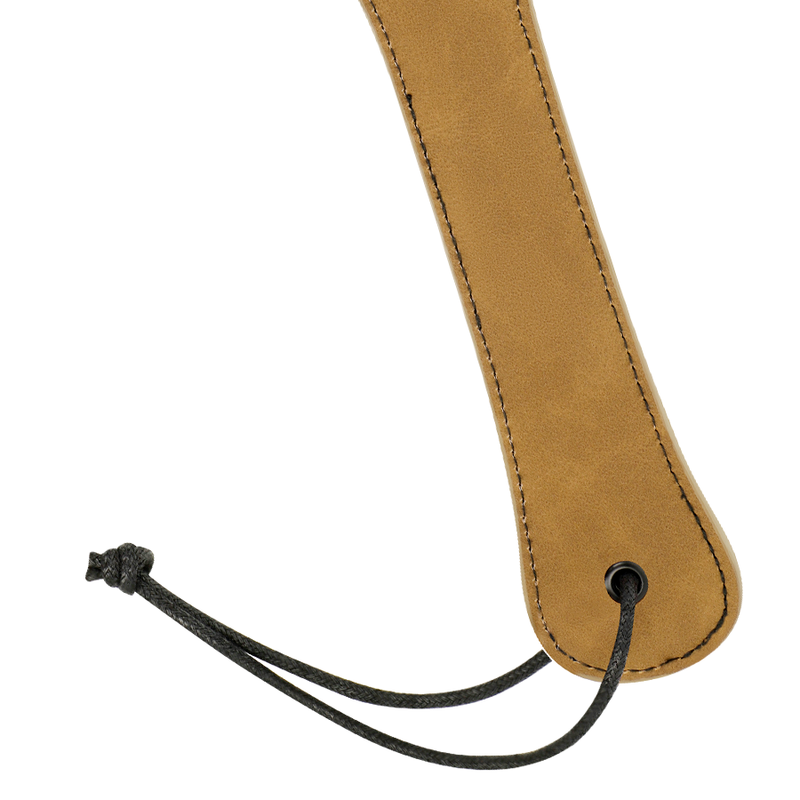 Close-up of the FETISH SUBMISSIVE Vegan Leather BDSM Whip, showing its durable material and design.