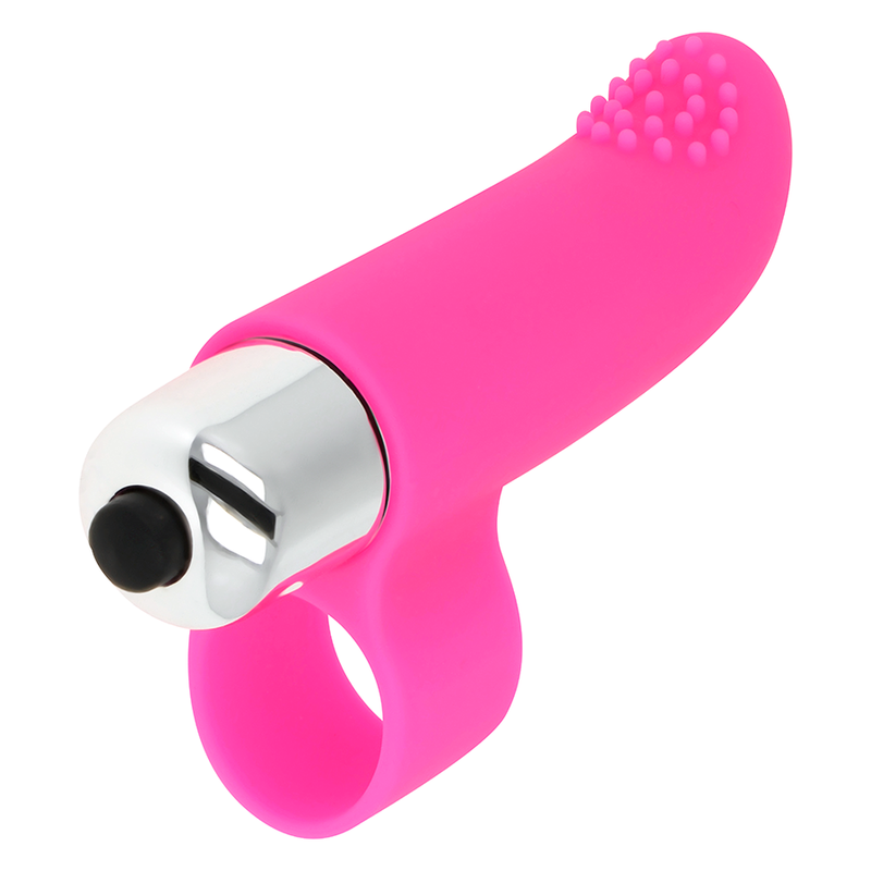 Imagem do OHMAMA Dedal Vibrante Texturado 8 cm, mostrando o seu design ergonómico e textura suave.