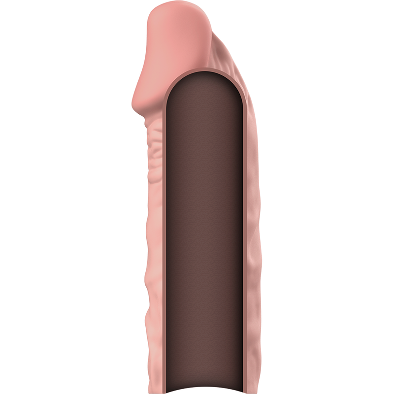 VIRILXL Manga para Pénis Extensão Silicone Líquido V5 - Vista detalhada do material e design para aumento de espessura.