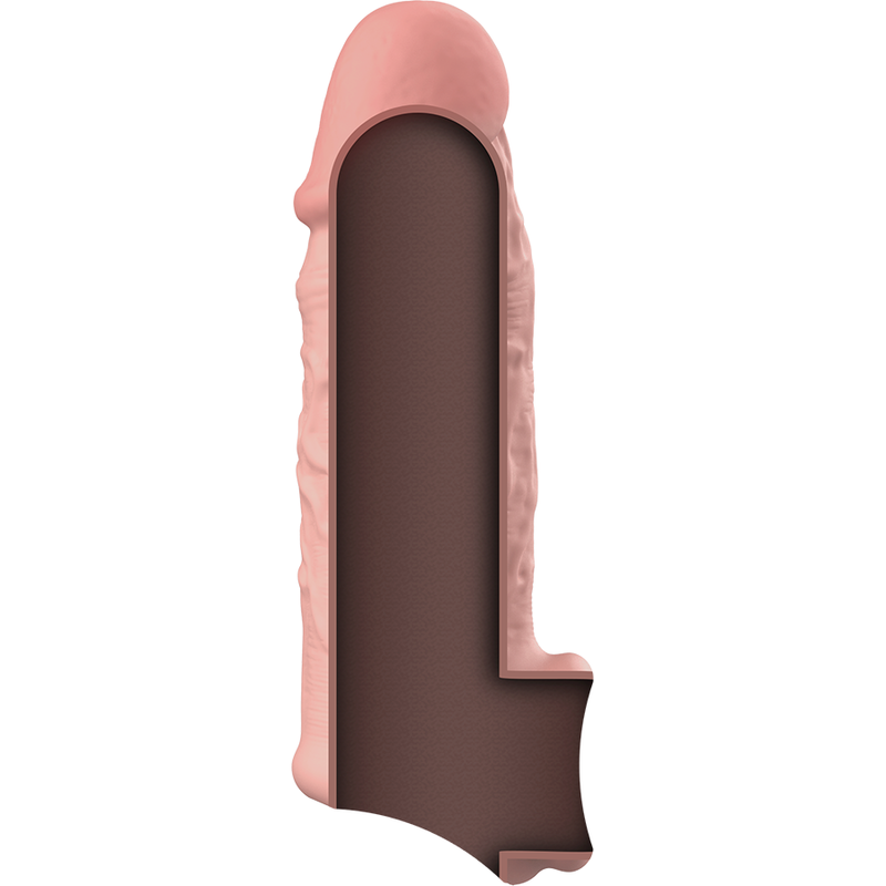 Detalhe da VIRILXL Extensão de Pénis Natural Silicone Líquido V7, realçando a textura e o material.