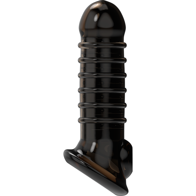 VIRILXL Extensão e Bainha para Pénis V15 Preta com textura e design ergonómico
