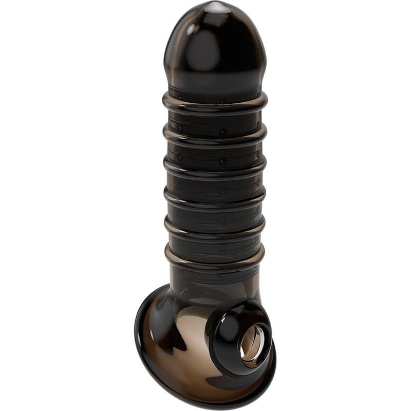 VIRILXL Extensão e Bainha para Pénis V15 Preta com textura e design ergonómico