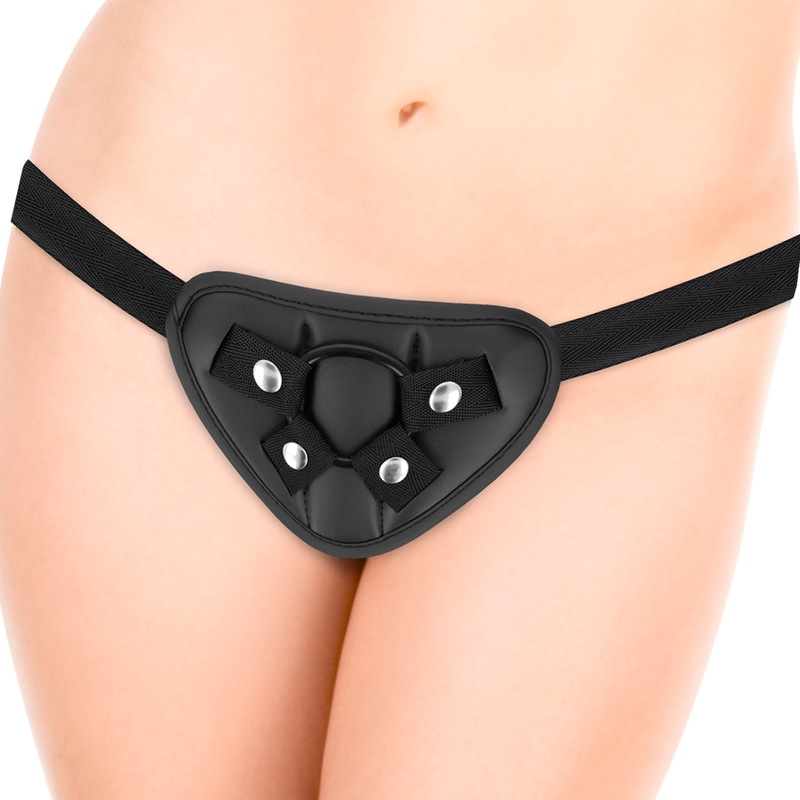 Close-up do CYBER SILICOCK Conjunto Strap-on Master Ben de Silicone com Controle Remoto.