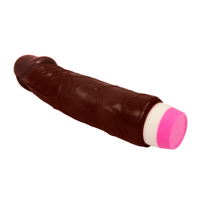 Close-up do Vibrador Realista BAILE Ondas de Prazer 19.5 CM Mulato, mostrando textura e detalhes.