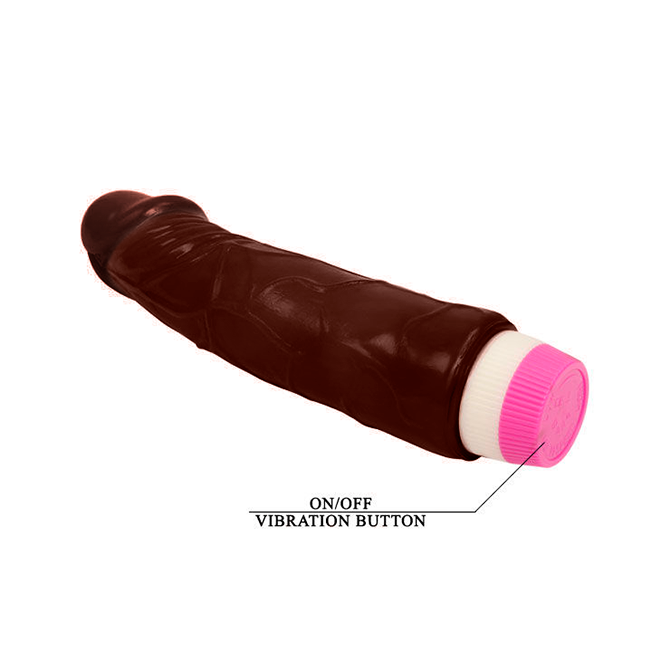 Close-up do Vibrador Realista BAILE Ondas de Prazer 19.5 CM Mulato, mostrando textura e detalhes.