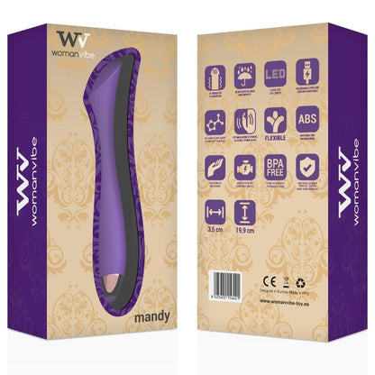 Vibrador recarregável Womanvibe Mandy Ponto K com duplo motor de silicone