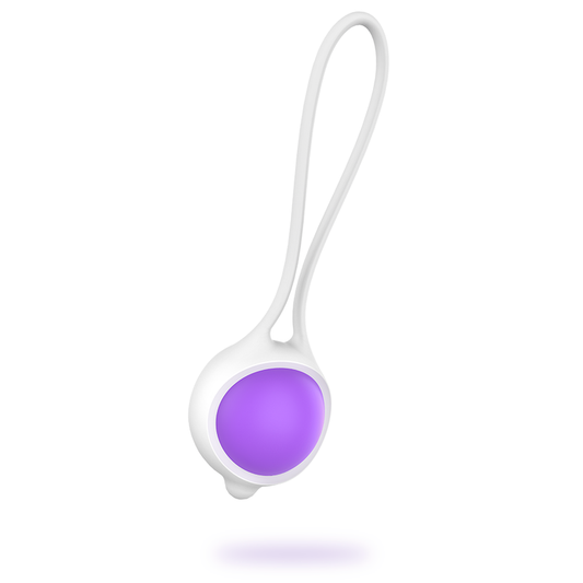 Close-up da Bola Geisha WOMANVIBE Keisy I em silicone, mostrando a sua forma e textura suave.