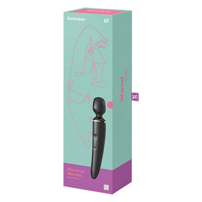 Satisfyer Wand-er Woman XXL Massageador Vibratório Preto, ideal para relaxamento e estimulação corporal intensa.