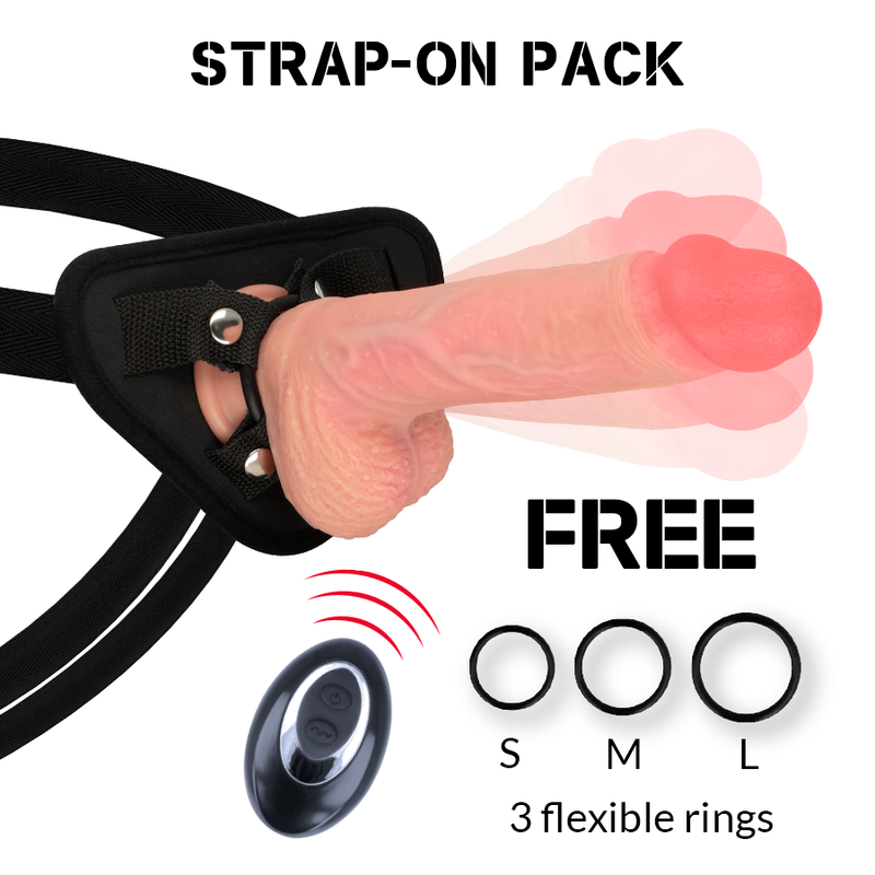 Detalhe do Vibrador ROCKARMY Apache de Silicone Líquido com Controle Remoto e Arnês