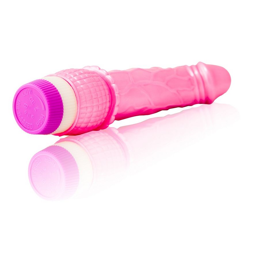 BAILE Vibrador Waves of Pleasure 23 CM Rosa, mostrando o seu design realista e textura suave para prazer intenso.