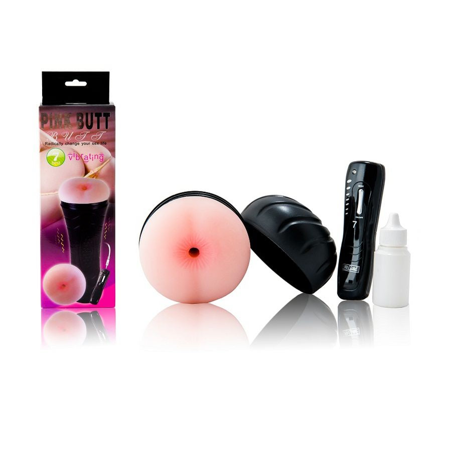 Close-up do Masturbador de Ânus BAILE com Vibrador, mostrando a textura realista e detalhes do design.