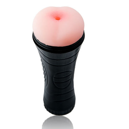 Close-up do Masturbador de Ânus BAILE com Vibrador, mostrando a textura realista e detalhes do design.