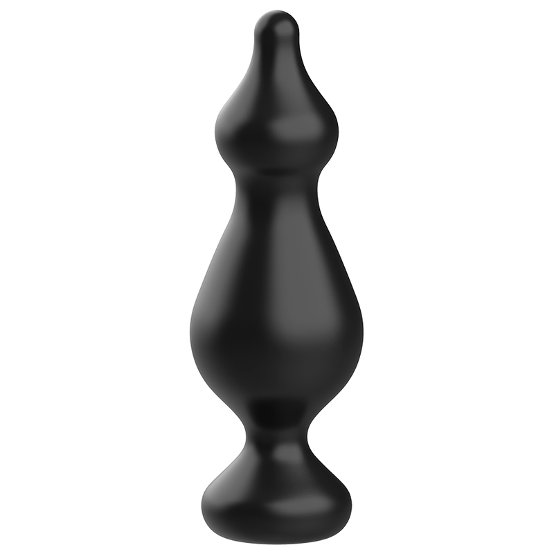 Plug Anal de Silicone ADDICTED TOYS Preto para Iniciantes, vista detalhada do produto