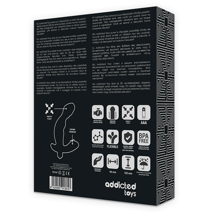 Close-up do Vibrador Anal ADDICTED TOYS de Silicone Realista com Estimulação de Próstata e P-Spot.